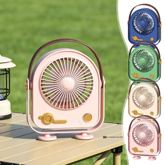 Portable Fan, Rechargeable Handheld Fan with Stand, Personal Desk Fan for Office Home Outdoor, Battery Operated Mini Fan, USB Chargeable Cooling Fan for Travel Camping
