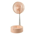 thumbnail image 1 of Portable Fan Rechargeable With 3 Speeds, Adjustable Height 11.8 in to 33.5 in, Foldable Stand & Table Fan, Built-in 7200 mAh Battery, LED Light, 1 of 9