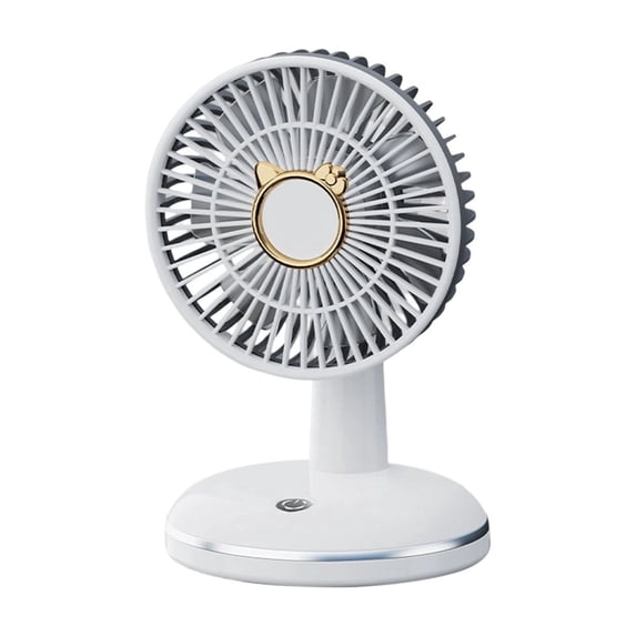 Portable Fan Round Base Rechargeable Desktop Mini Fan for Outdoor Travel Gift