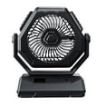 thumbnail image 1 of Portable Fan Strong Airflow Quiet 300° Rotation Rechargeable Battery Operated Tent Fan with LED Light Hooks for Camping Picnic, 1 of 8