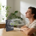 thumbnail image 1 of Portable Fan for Travel, Small Desk Fans Rechargeable, Mini Foldable Desktop Fans Small Quiet with Strong Wind for Home Office Desktop Bedroom, 1 of 7