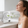thumbnail image 1 of Portable Fan for Travel, Small Desk Fans Rechargeable, Mini Foldable Desktop Fans Small Quiet with Strong Wind for Home Office Desktop Bedroom, 1 of 8