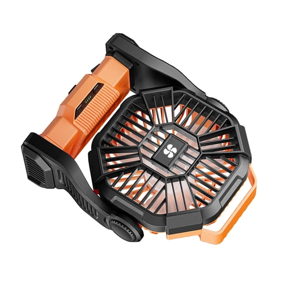 Portable Fan with LED Light Large Battery Camping Fan Texture for Multifuntional Use in Campsites and Homes