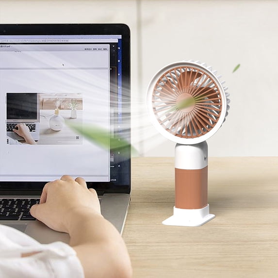 Portable Fans Under $50, Hwkond New Usb Handheld Fan With Fan Base- Vertical Blowing-mini Desktop Rechargeable Brushless Folding Easy Storage Small Fan