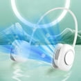 thumbnail image 1 of Portable Fans Under $50, Hwkond Portable Hanging Fan Hands Bladeless Fan Operated Wearable Personals Fan Leafless Rechargeable Headphone USB Powered Hanging Necks Fan 3 Speeds, 1 of 8