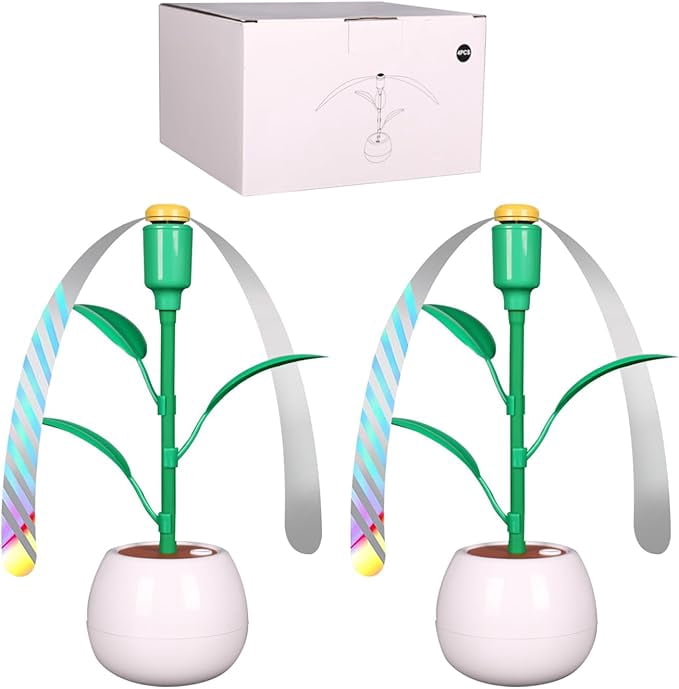 Portable Fans for Tables, Foldable Table Fans Indoor, Outdoor Food Fans with Holographic Blades, Battery Powered Hangable Food Spinning Fan for Picnic, Restaurant, Party, Home, BBQ (2PCS)