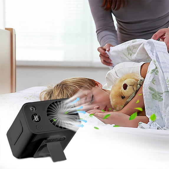 Portable Fans Under $50, Hwkond New Leaf Less Waist Mounted Fan for Outdoor Sports Large Capacity And Portable USB Large Wind Fan