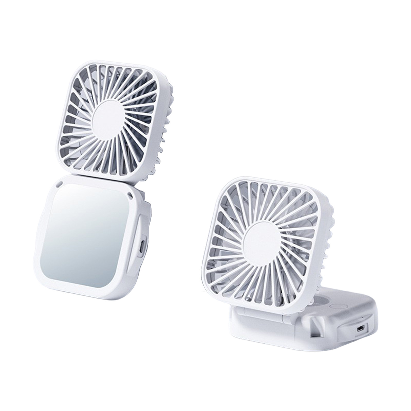 Portable Fans With Their Own Vanity Mirrors USB Rechargeable Fan 3