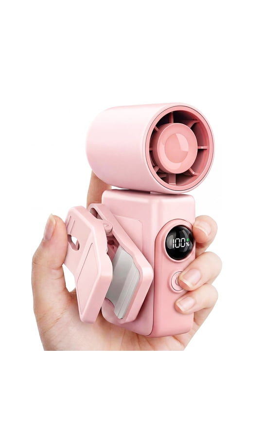 Portable Fan Clip On, Mini Handheld Turbo Fan with 4 Speeds, Stroller Fan for Baby, Travel & Beach Essentials, Summer Gifts for Women and Girls