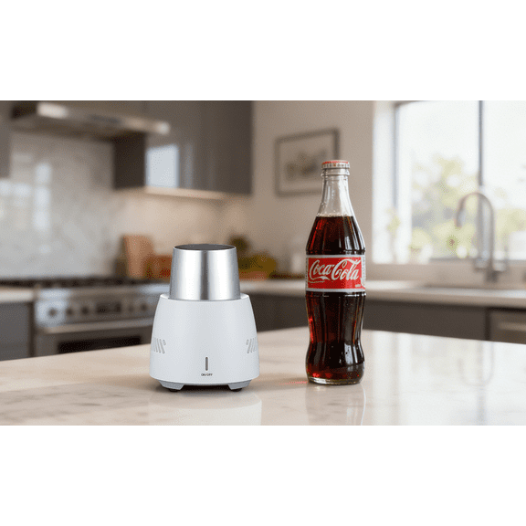Portable Fast-Cooling Cooler, Electric Beverage Cooler, Speedy Chilling Cup, Mini Mobile Cooler, Desktop Instant Cooling Machine, Metal Liner, Car Use, for Canned Drinks and Beer