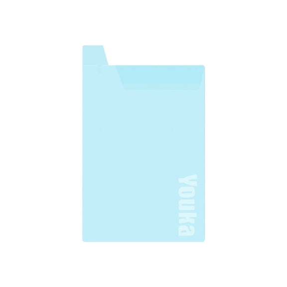 Portable File Bag, Oimcto High Aesthetic Value, Lightweight Folder with Transparent Material, Test Paper Storage, Document Organizer, Thick Plastic, Reinforced Backing, Rounded Corners, Blue