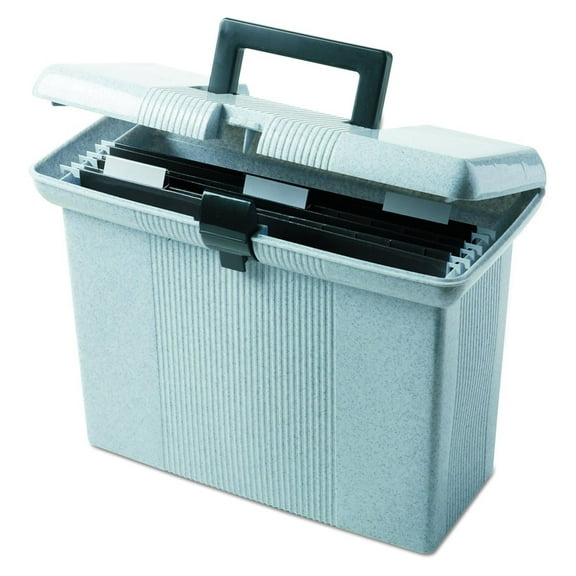 Portable File Box, Granite, 11" H x 14" W x 6-1/2" D (41737)