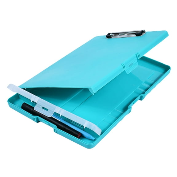 Portable File Case with Clipboard and Pen Box Document File Folder for Office Hospital Factory Warehouse