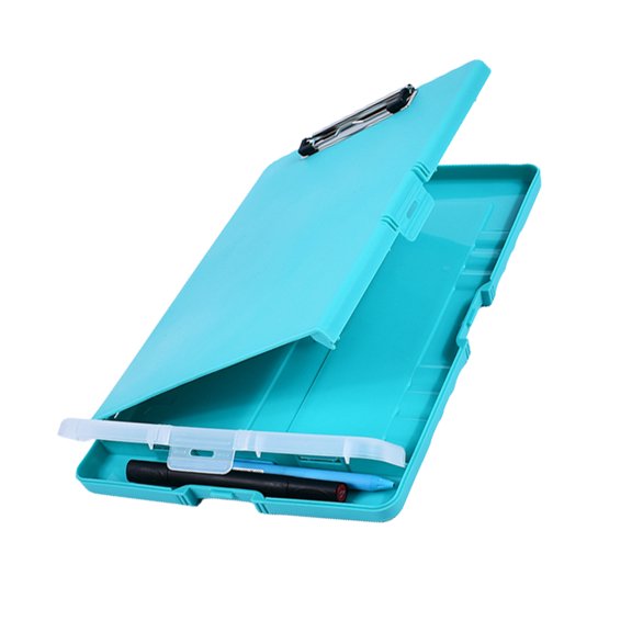 Portable File Case with Clipboard and Pen Box File Clipboard Writing Pad with File Case for Hospital Warehouse