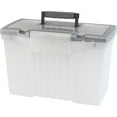 thumbnail image 1 of Portable File Storage Box W/organizer Lid, Letter/legal, Clear, 1 of 11
