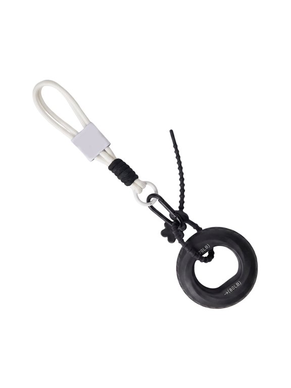 Portable Finger Grip Loop for Desk Break Hand Exercise, Silicone Squeeze Trainer with Lanyard Clip for Travel Carry