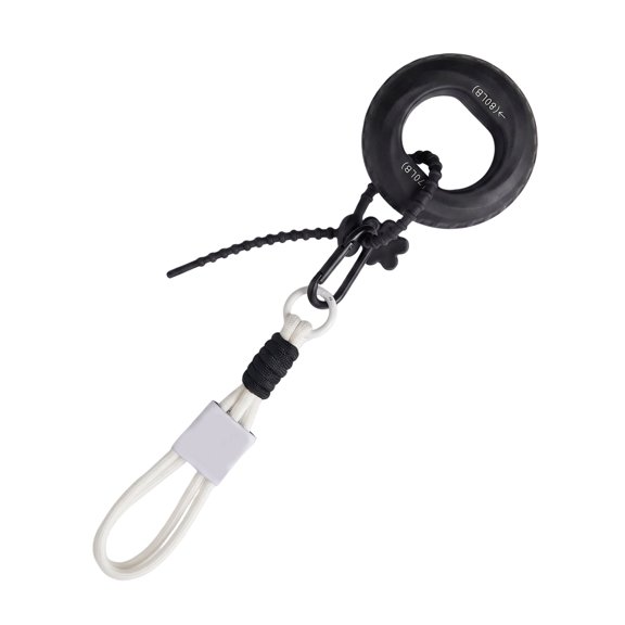 Portable Finger Grip Loop for Desk Break Hand Exercise, Silicone Squeeze Trainer with Lanyard Clip for Travel Carry