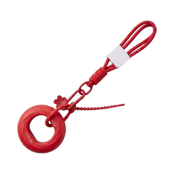 Portable Finger Grip Loop for Desk Break Hand Exercise, Silicone Squeeze Trainer with Lanyard Clip for Travel Carry