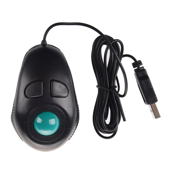 Portable Finger Hand Held 4D Usb Mini Trackball Mouse,black