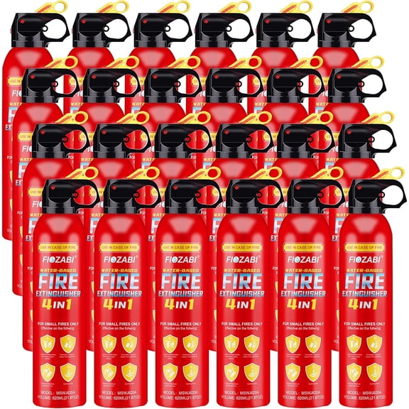 Portable Fire Extinguisher Spray With Bracket Can Prevent Re-Ignition,Best Suitable for The House/Car/Truck/Boat/Kitchen/Home Water-Based Fire Extinguishers Fire Type A/B/C/K 620ml (24 Pack)