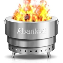 Portable Fire Pit with Adjustable Height - Stainless Steel Outdoor Firepit Foldable Design & Carry Bag for Camping, Backyard, BBQ, Bonfires - Low-Smoke Campfire Bowl