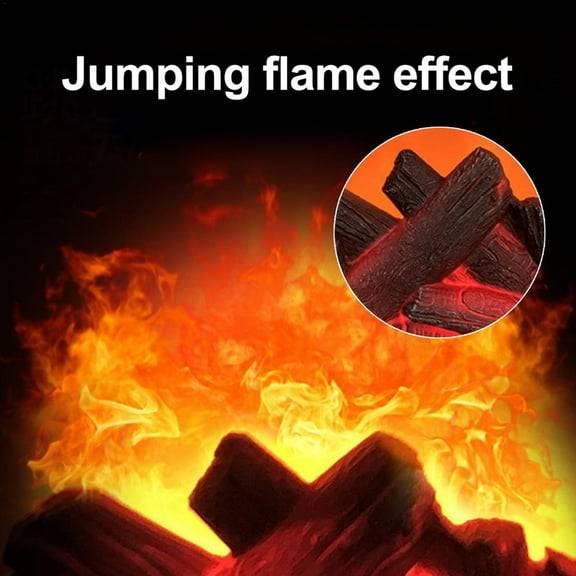 Portable Fireplace Realistic Flame Effect Decorative Heating for Indoor Home