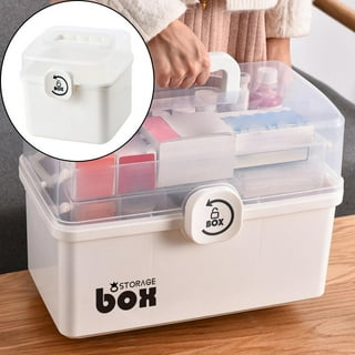 Medicine Box Family Pack Large-Capacity Multi-Layer Household First Aid Kit  Portable Medicine Box Small Medicine Box Commonly Used Medicine Storage Box  1 Pack