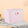 thumbnail image 1 of Portable First Aid Kit Box with Handle, Waterproof Dustproof Plastic Organizer for Home, Car, Travel, Camping & Outdoor Emergencies, 1 of 6
