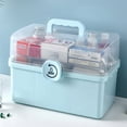 thumbnail image 1 of Portable First Aid Kit & Pill Organizer Set | 3-Layer Medicine Cabinet, 7-Day Pill Box, 6-Grid Travel Case | Large Capacity Home Emergency Box for Family, Travel, Office, 1 of 6
