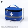 Portable First Aid Kit with Reflective Strip, Handheld Travel Medicine And Medication Storage Bag (1PC Blue M)