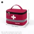 thumbnail image 1 of Portable First Aid Kit with Reflective Strip, Handheld Travel Medicine And Medication Storage Bag (1PC Red M), 1 of 7