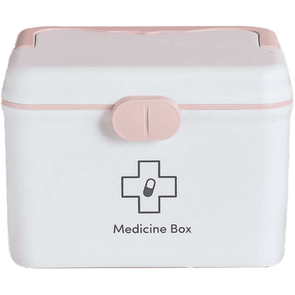 Portable First aid kit, Household Medicine Storage Box, can be Used for  car, Home, Camping, Office,White