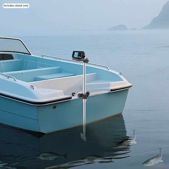 Portable Fish Boat Finder Bracket, 360 Adjustable Universal Transducer Bracket with Fish Finder Mount