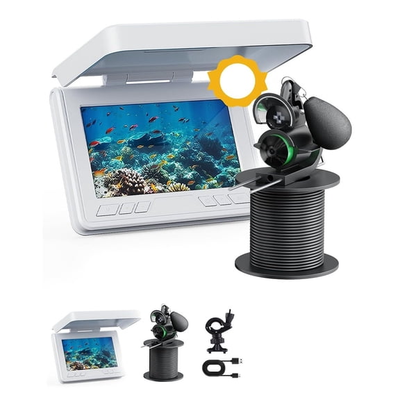 Portable Fish Depth Finder Water Handheld HD 4.3 Inch LCD Underwater 220 Fishing Camera ,High Accuracy Identification