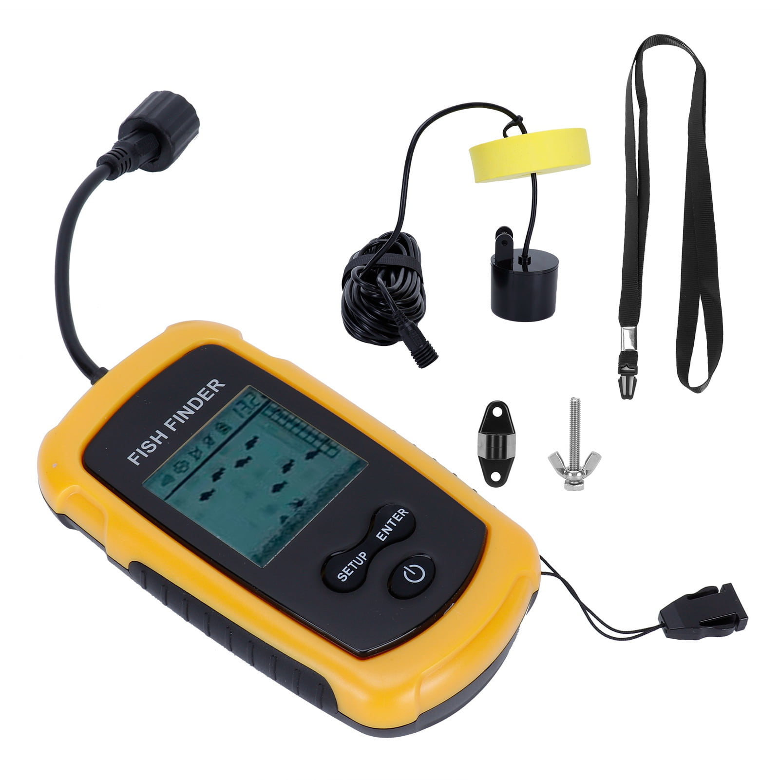 Portable Fish Detector, Sensitivity Sonar Fish Finder Handheld With  Backlight For Sea Fishing Ice Fishing For Boat Fishing Kayak Fishing 