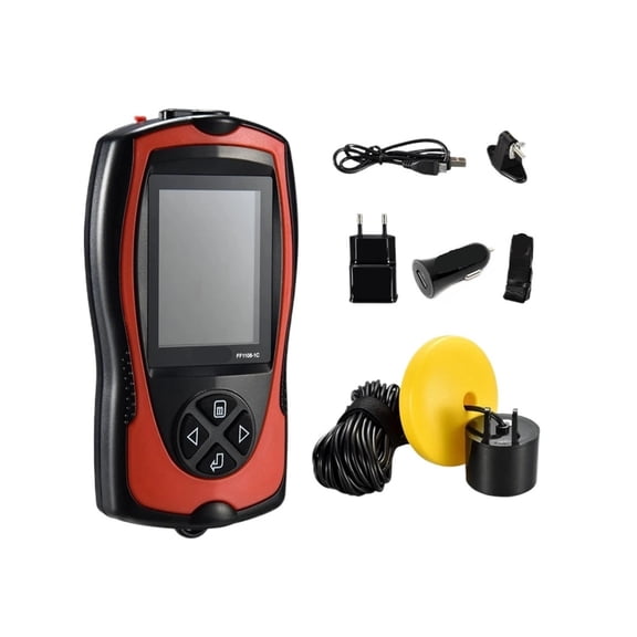 Portable Fish Finder 100M/300FT Depth Fish Alarm Wired Fish Detector Echo Sounder Wireless ,Clear Depth Display