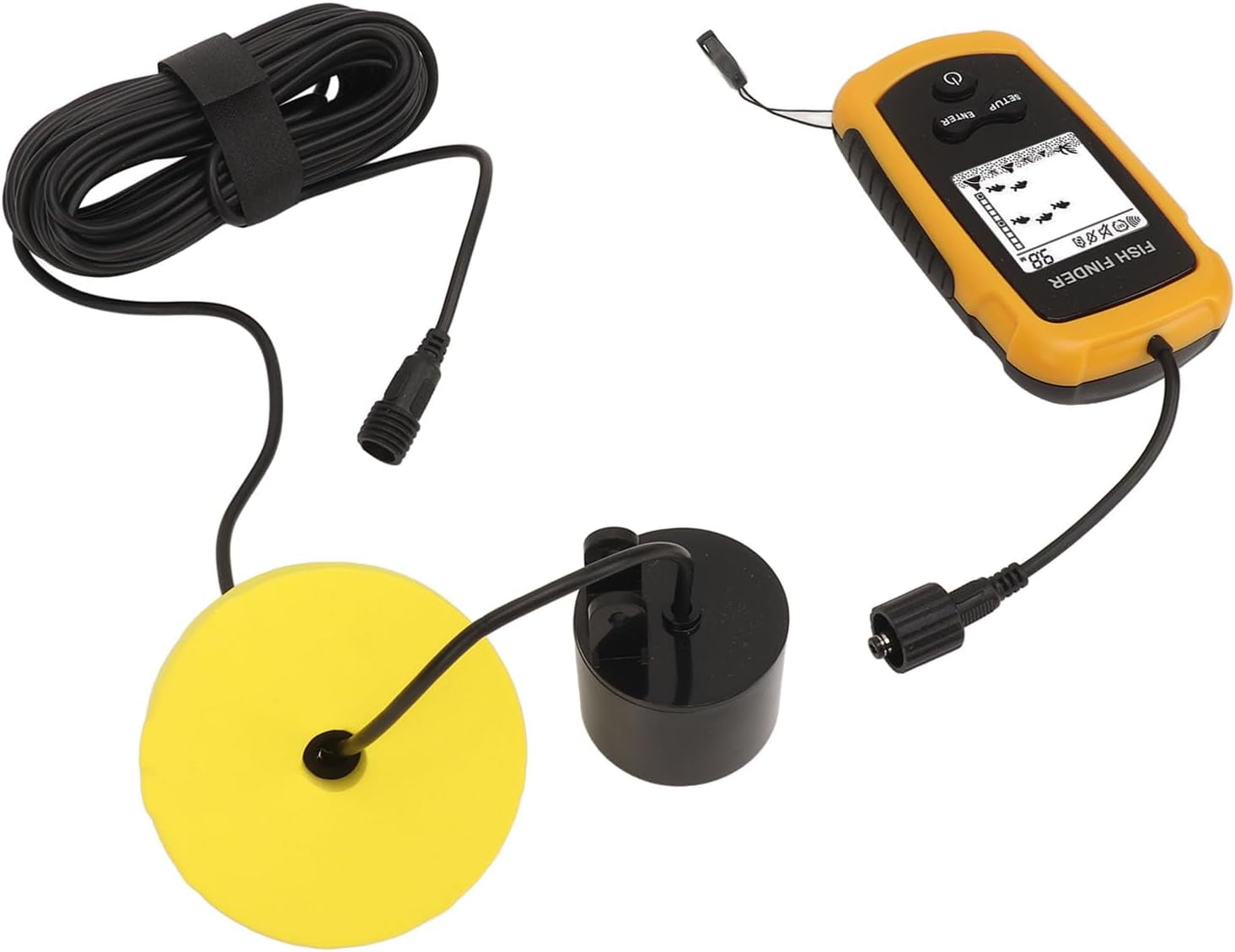 Portable Fish Finder, Portable Fish Depth Finder LCD Display Handheld