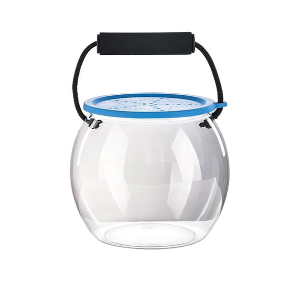 Portable Fish Tank,Catch And Release Beach Aquarium,126 Inch Portable Transplastic Critter Carrier Soft Silicone Lid With Holes Handle For Beach Aquarium Or Small Fish.