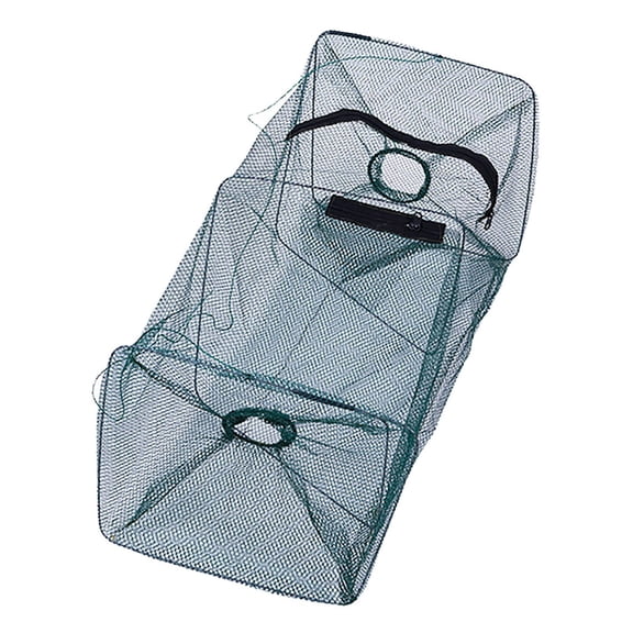 Portable Fish Trap & Lobster Net for Outdoor Fishing Adventures – Efficient 2 Way Entry Design and Compact Carrying Solution