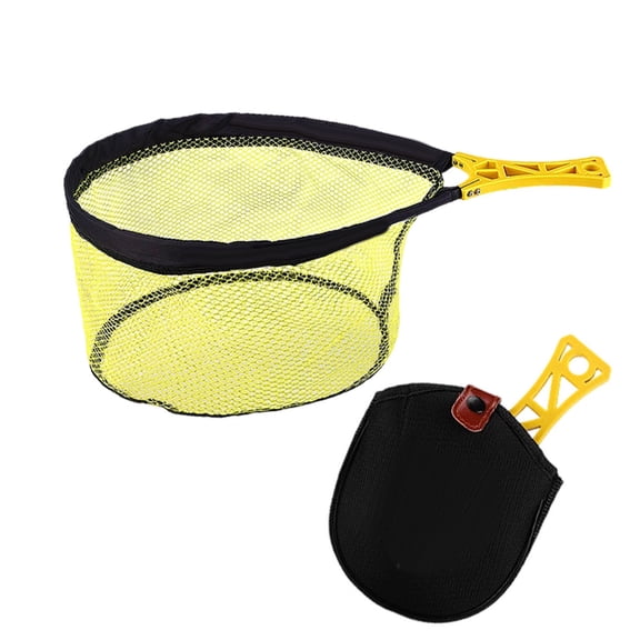Portable Fishing Catch Net 18.11 x 7.87 Inch Purple, Trout Fish Landing Net with Foldable Non Handle, for River Sea Boat Kayak Outdoor Use, Fishing