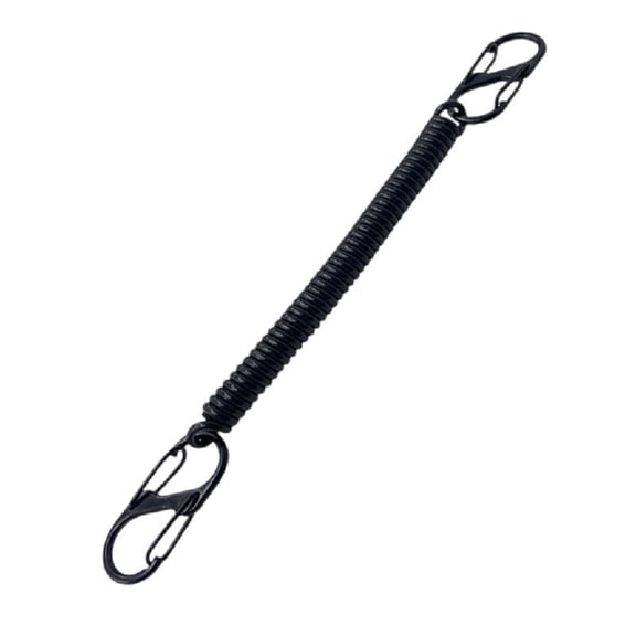Portable Fishing Lanyards Retractable Coiled Tethers with Carabiner Boating Fishing Rope Retention Rope Easy to Use