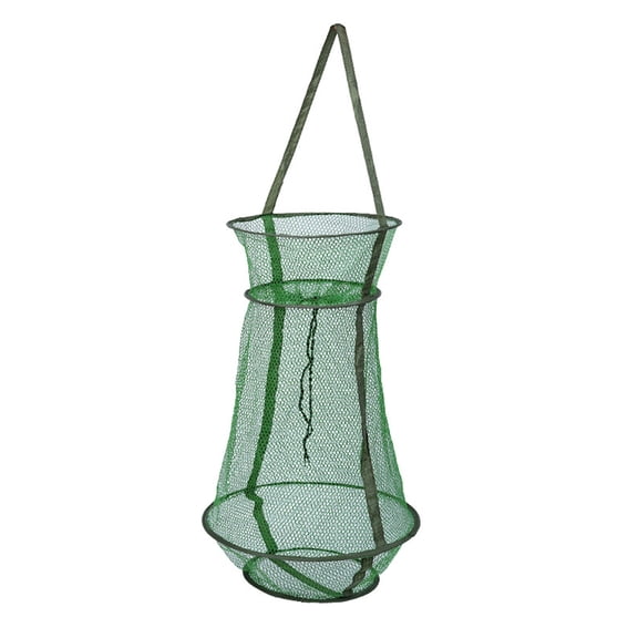 Portable Fishing Net Nylon Landing Net Cast Fishing Net Cage 3 Layer Round Folding Fish Shrimp Meshes Enduring