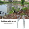 thumbnail image 1 of Portable Fishing Rod Bracket Practical Dual Spring Fishing Pole Metal Holder Stand Accessory, Fishing Pole Stand, Fishing Rod Bracket, 1 of 8