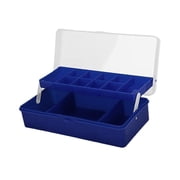 Portable Fishing Tackle Box 13 Compartments Double-deck Carp Storage S7N2