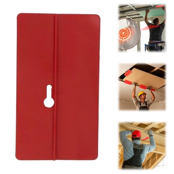 Portable Fitting Tool Labor-saving Plaster Board Fixing Tool Ceiling Auxiliary Board Block Support Plaster Board,Red 1PCS