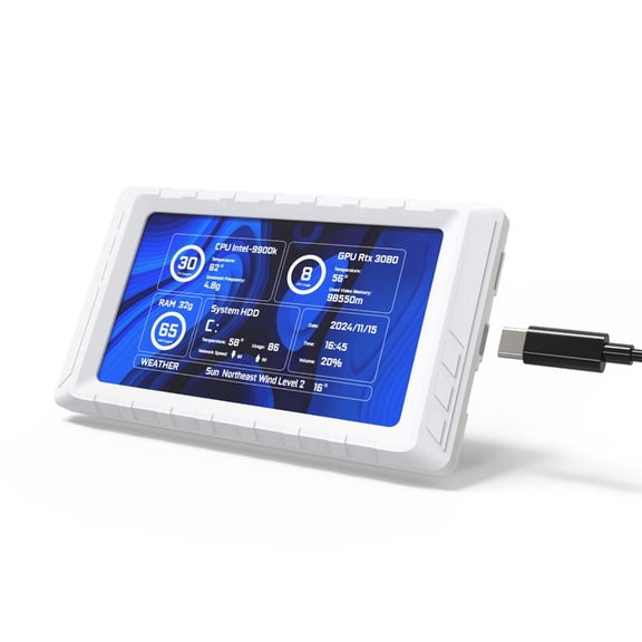 Portable Five LCD Display with 854x480 Resolution Dynamic Background Compatible Multiple Devices