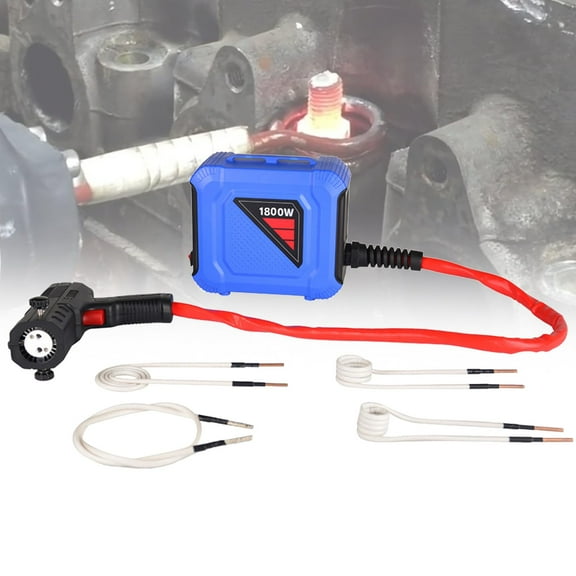 Portable Flameless Induction Heater, 1800W Induction Heater, Magnetic Heater Bolt Removal Tool, for Rusty Screw Removing, with 4 Coils