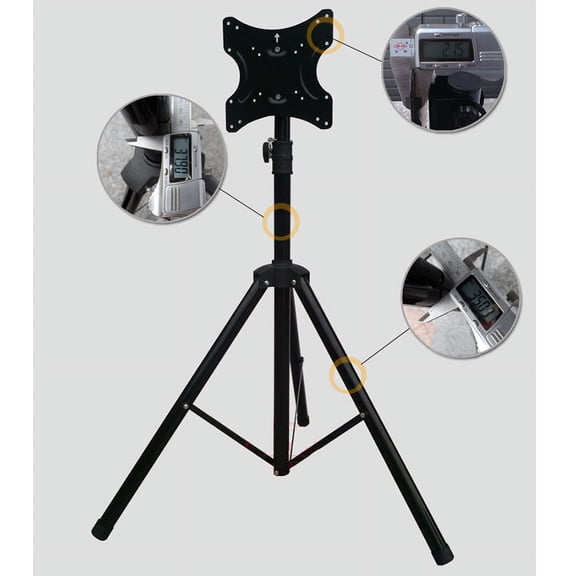 Portable Flat Panel Monitor Mount Stand LCD TV Floor Base with Foldable Tripod for 14-44inch Screen TV