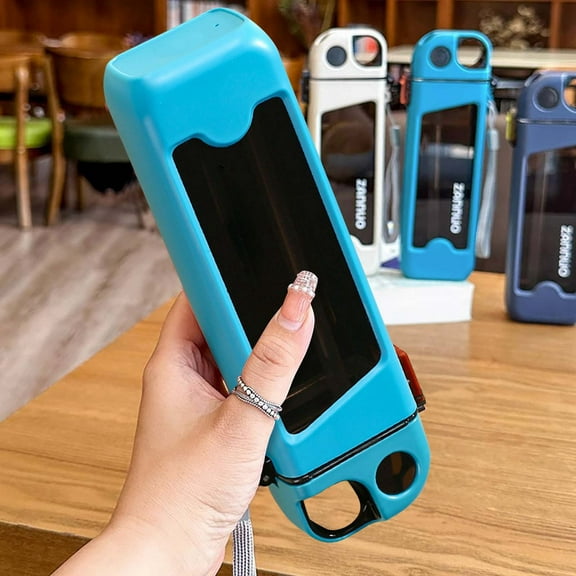 Portable Flat Water Bottle Leak Proof Square Water Cup Summer Straw Sports Water Bottle Suitable For Outdoor Activities And Travel