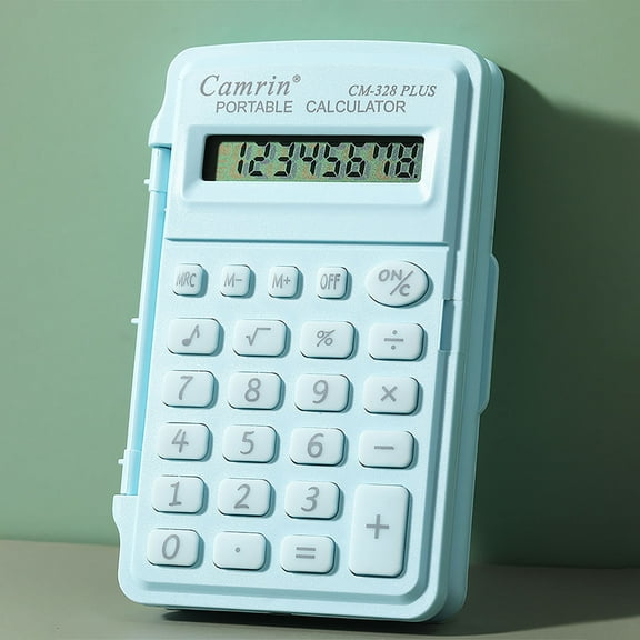 Portable Flip Cover Mini Basic Calculator In Assorted Candy Shades, Compact High Appearance Pocket Sized Desktop Computing Counter For Daily Account Checking And Office Simple Calculation Work